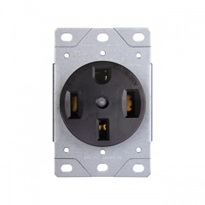 Industrial Grade Nema14-50r Al Cu Wire Straight Blade Flush Mounting Range Receptacle Grounding